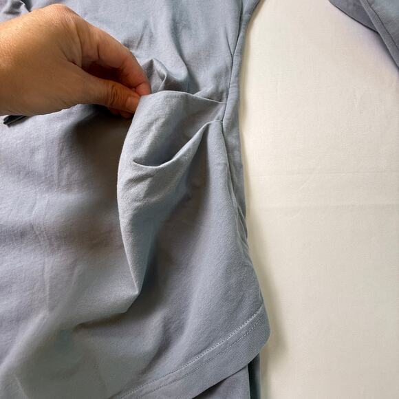 IRO Paris “Elona” Asymmetric Ruched Mini Dress Storm Blue NWT - Size Small - Picture 6 of 16